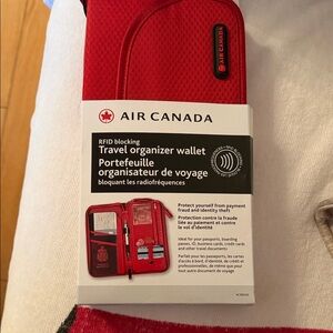 Air Canada Red Travel Organizer Wallet